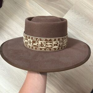 Never worn Luna bloom hand painted hat